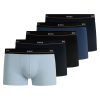 Hugo Boss Underwear-Three-pack of stretch-cotton trunks with logo waistbands-hugo boss near me 3