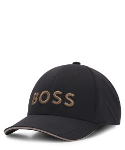 Hugo Boss-Knitted-piqué six-panel cap with embroidered logo-boss store near me