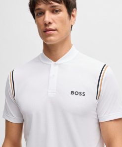 Hugo Boss Polo Shirts-BOSS x Matteo Berrettini active polo shirt with moisture control-hugo boss store near me 2