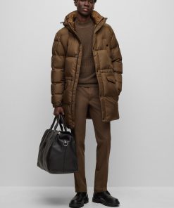 Hugo Boss Jackets and Coats-Water-repellent padded jacket with hood-hugo boss store near me 2