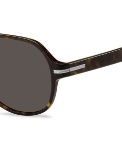 Hugo Boss Eyewear-Double-bridge sunglasses in Havana acetate with signature hardware-hugo boss sale 2