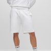 Hugo Boss Sweatshirts and Jogging Pants-Cotton-blend regular-fit shorts with embroidered logos-hugo boss store near me 4