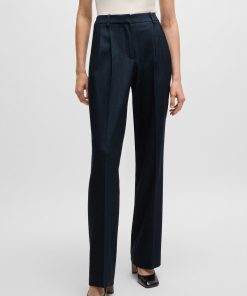 Hugo Boss Pants-Regular-fit trousers in denim-effect twill-hugo