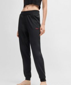 Hugo Boss-Relaxed-fit tracksuit bottoms with printed logo-hugoboss