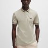 Hugo Boss Polo Shirts-Interlock-cotton slim-fit polo shirt with contrast trims-hugoboss 4