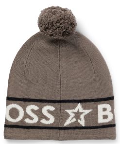 Hugo Boss-BOSS x Perfect Moment wool beanie hat with logo intarsia-boss store 2