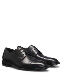 Hugo Boss Business Shoes-Cap-toe Derby shoes in leather-hugo boss store