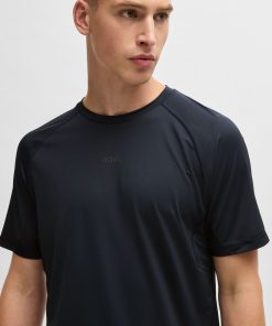 Hugo Boss T-Shirts-Active slim-fit T-shirt with decorative reflective details-hugo boss store near me 2