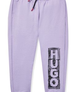 Hugo Boss-Kids’ tracksuit bottoms with marker-style logo-boss store