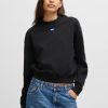 Hugo Boss Sweaters and Cardigans-Tie-neck sweatshirt with handwritten logo-hugo 4