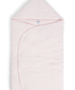 Hugo Boss-Baby nest in printed cotton with embroidered logo-boss near me