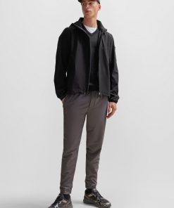 Hugo Boss Jackets and Coats-Water-repellent regular-fit jacket with removable hood-boss near me 2