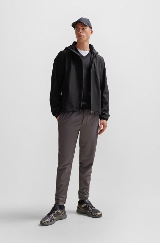 Hugo Boss Jackets and Coats-Water-repellent regular-fit jacket with removable hood-boss near me - Image 2