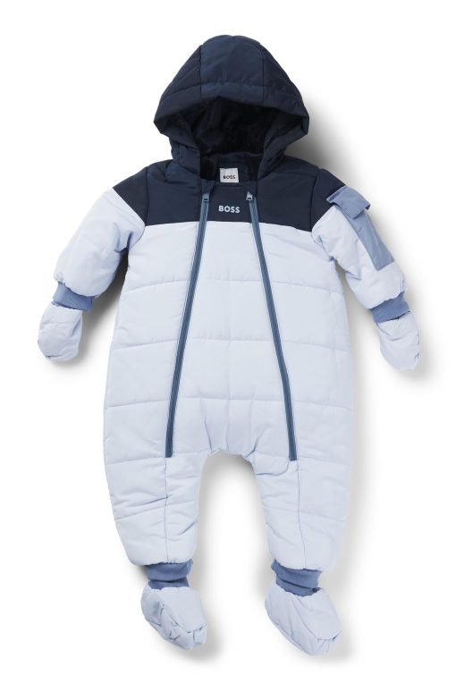 Hugo Boss-Baby snowsuit with faux-fur lining and logo details-boss hugo - Image 2