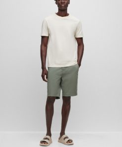 Hugo Boss Pants-Slim-fit shorts in stretch-cotton gabardine-hugo boss outlet 2