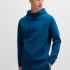 Hugo Boss Tracksuits-Regular-fit hoodie with logo detail-boss store near me 4