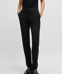 Hugo Boss Pants-Regular-fit trousers in virgin wool-hugo boss store near me