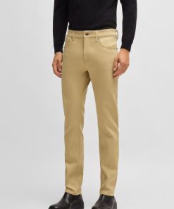 Hugo Boss Pants-Slim-fit jeans in beige stretch denim-hugo by hugo boss