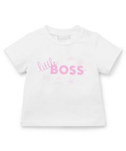 Hugo Boss-Baby T-shirt in stretch cotton with logo print-boss store near me