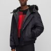 Hugo Boss Jackets and Coats-Water-repellent jacket with zipped sleeve pocket-hugo boss near me 4