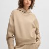 Hugo Boss Sweaters and Cardigans-Stretch-jersey hoodie with logo print-hugoboss 3