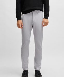 Hugo Boss Pants-Slim-fit trousers in water-repellent stretch fabric-hugo boss store