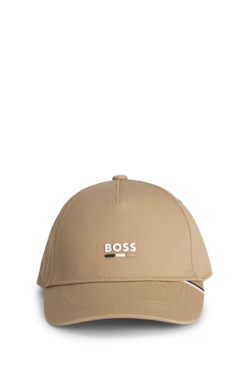 Hugo Boss-Kids' cap with signature stripes and logo print-hugo boss outlet