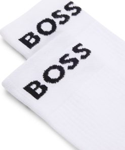 Hugo Boss Socks-Two-pack of quarter-length socks in stretch fabric-boss near me 2