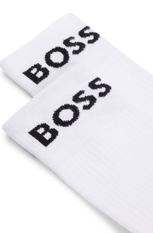 Hugo Boss Socks-Two-pack of quarter-length socks in stretch fabric-boss near me - Image 2