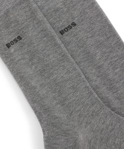 Hugo Boss Socks-Two-pack of regular-length socks in stretch cotton-boss outlet 2