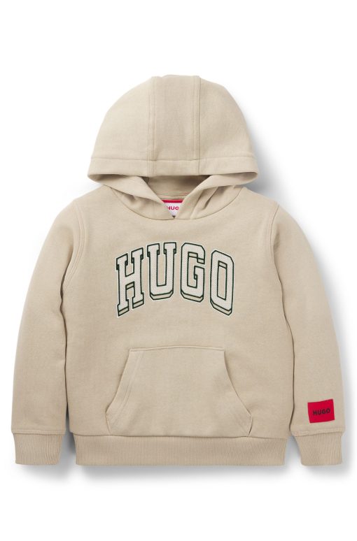 Hugo Boss-Kids' hoodie with seasonal logo-hugo boss store near me