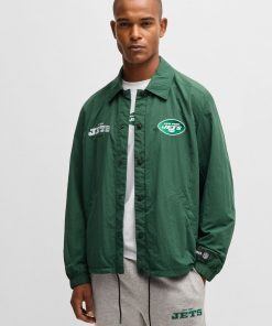 Hugo Boss Jackets and Coats-BOSS x NFL water-repellent jacket with embroidered branding-boss store near me