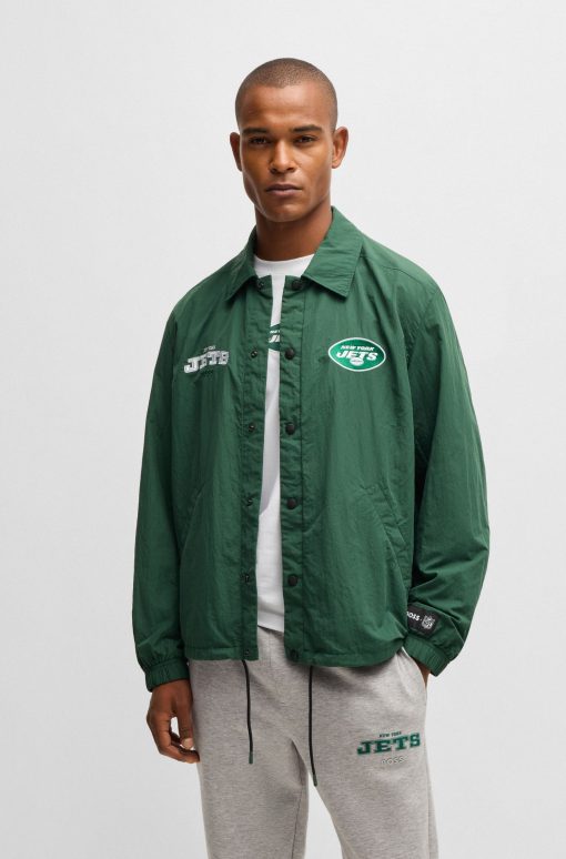 Hugo Boss Jackets and Coats-BOSS x NFL water-repellent jacket with embroidered branding-boss store near me