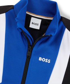 Hugo Boss-Kids’ zip-up jacket with stripes and logo details-hugo boss near me 2