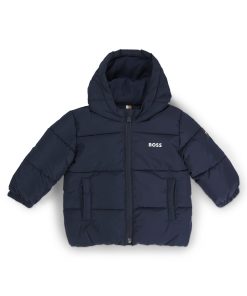 Hugo Boss-Kids’ water-repellent padded jacket with logo print-hugo boss sale 2