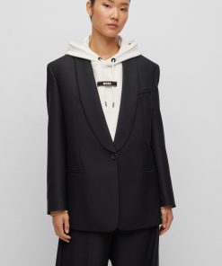 Hugo Boss Tailored Jackets-BOSS x Alica Schmidt relaxed-fit jacket in wool-boss hugo