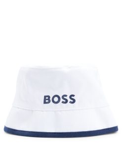 Hugo Boss-Baby reversible bucket hat with logo details-hugo boss outlet