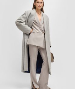 Hugo Boss Jackets and Coats-Oversize-fit coat in wool with cashmere-hugo 2