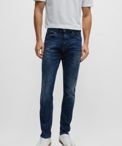 Hugo Boss Pants-Extra-slim-fit jeans in indigo super-stretch denim-hugo boss store