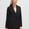 Hugo Boss Tailored Jackets-Relaxed-fit jacket with all-over sparkle pinstripe-boss store 3