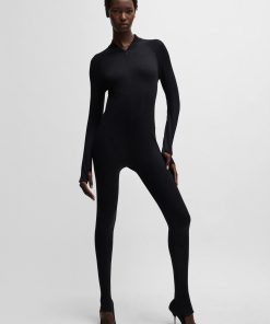 Hugo Boss Dresses-NAOMI x BOSS full-length bodysuit in stretch jersey-boss outlet