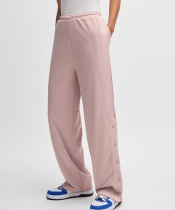 Hugo Boss-Oversize-fit tracksuit bottoms with logo jacquard-hugoboss