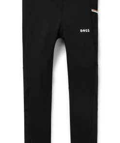 Hugo Boss-Kids’ leggings in mixed materials with contrast logo-hugo boss near me