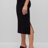 Hugo Boss Skirts-Hardware-trimmed mini skirt in bouclé fabric-hugo 3