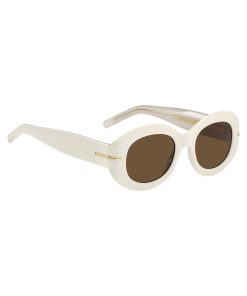 Hugo Boss Eyewear-White-acetate sunglasses with signature gold-tone detail-hugo boss outlet