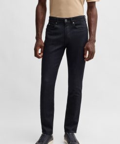 Hugo Boss Pants-Delaware slim-fit jeans in indigo stretch denim-boss near me