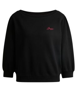 Hugo Boss Sweaters and Cardigans-Cotton-terry sweatshirt with logo detail-hugo by hugo boss