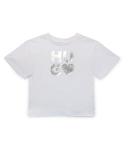 Hugo Boss-Kids’ cotton-jersey T-shirt with seasonal logo-hugoboss