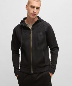 Hugo Boss Tracksuits-Zip-up hoodie with Double B monogram-hugo by hugo boss