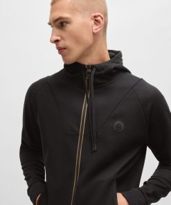 Hugo Boss Tracksuits-Zip-up hoodie with Double B monogram-boss store near me 2